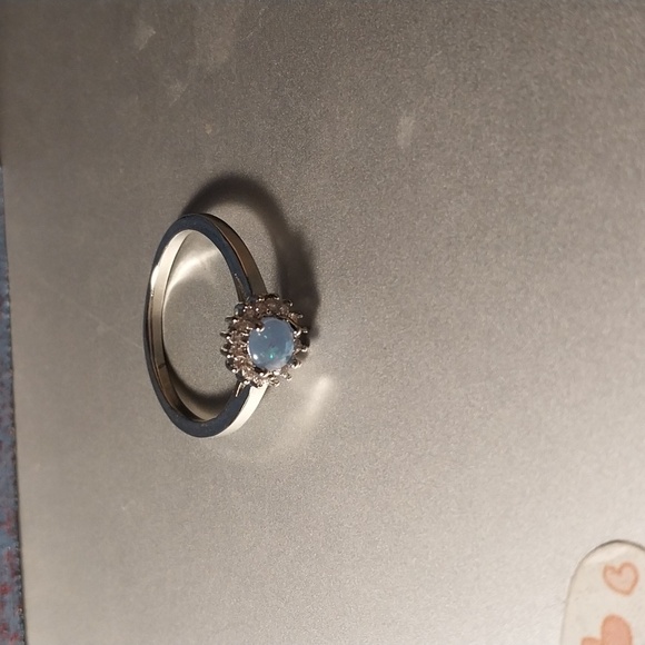 Size 10 Opallite Faux Opal ring - Picture 1 of 1